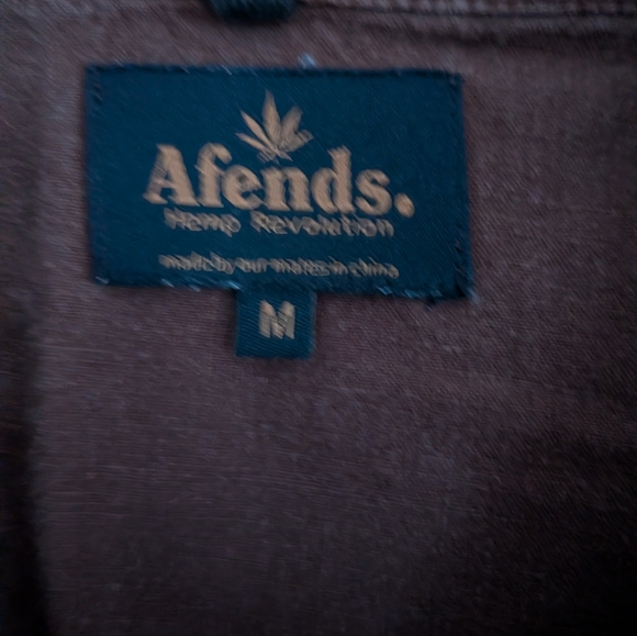 Afends Hemp Organic Cotton Long Sleeve Button Up Shirt M - Picture 3 of 5